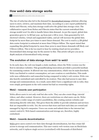 how web3 data storage works