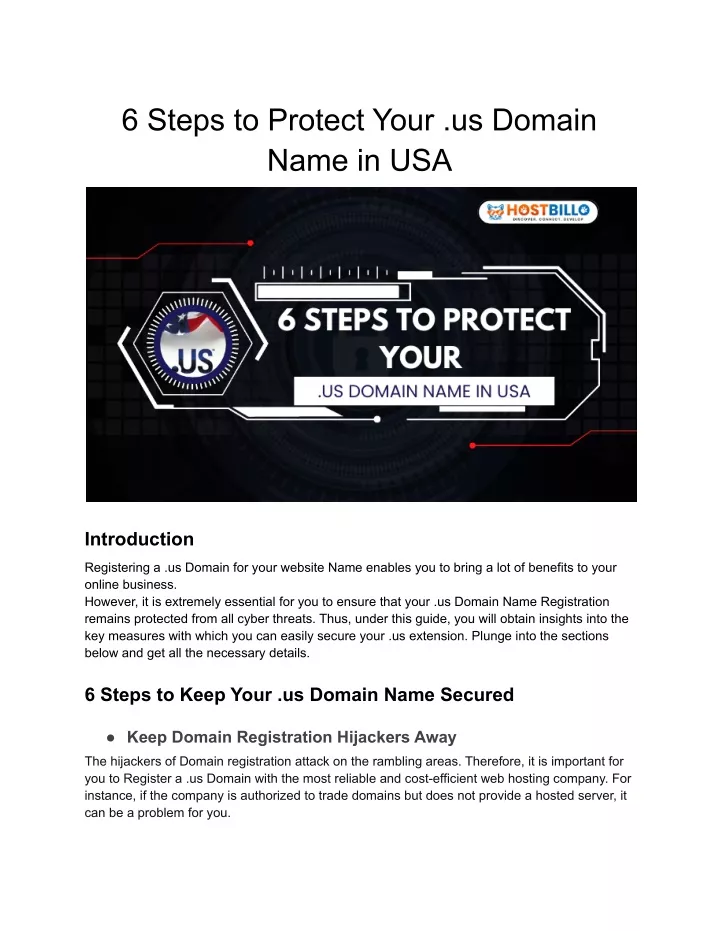 6 steps to protect your us domain name in usa