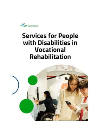 Vocational Rehabilitation Services for disabled individuals