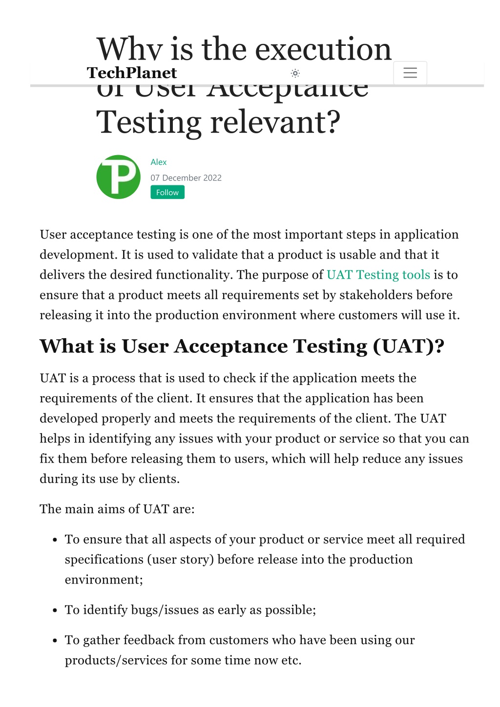 PPT - Why is the execution of User Acceptance Testing relevant ...