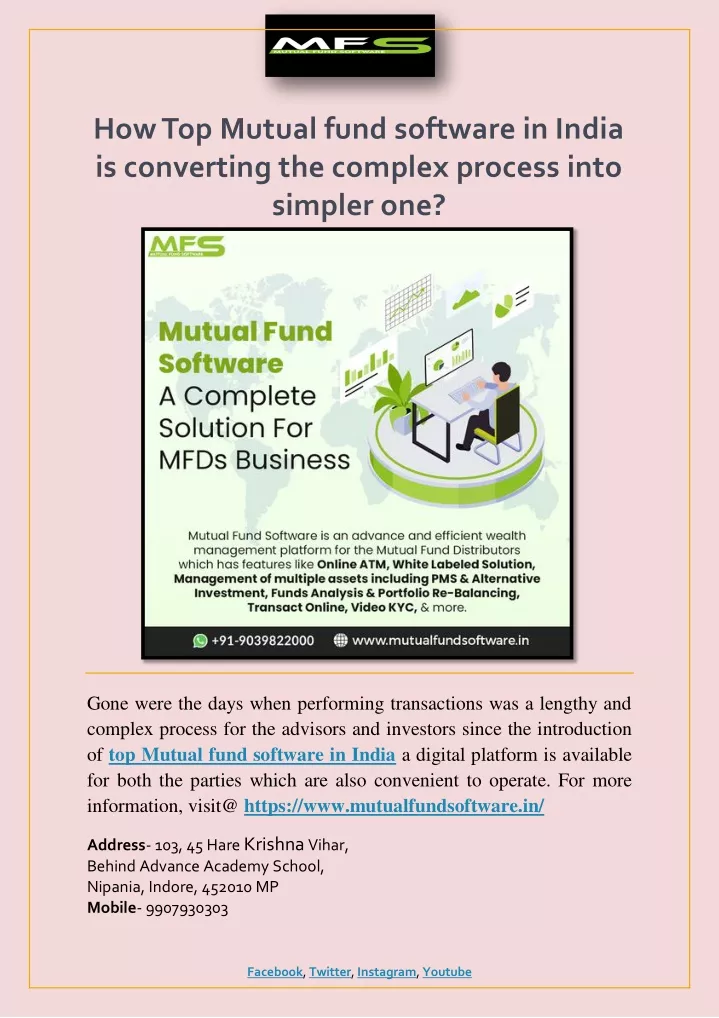 how top mutual fund software in india