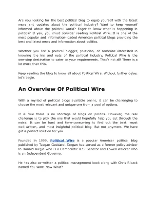 Political Wire_ A Popular American Political Blog