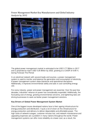 Power Management Market