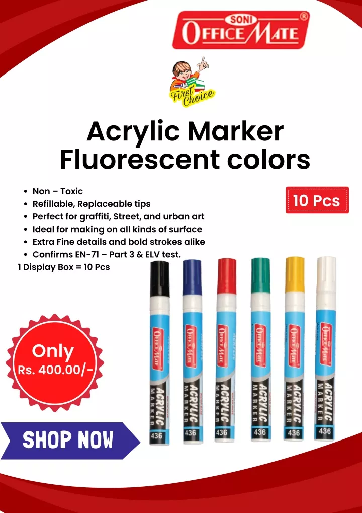 acrylic marker fluorescent colors