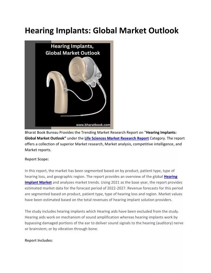 hearing implants global market outlook