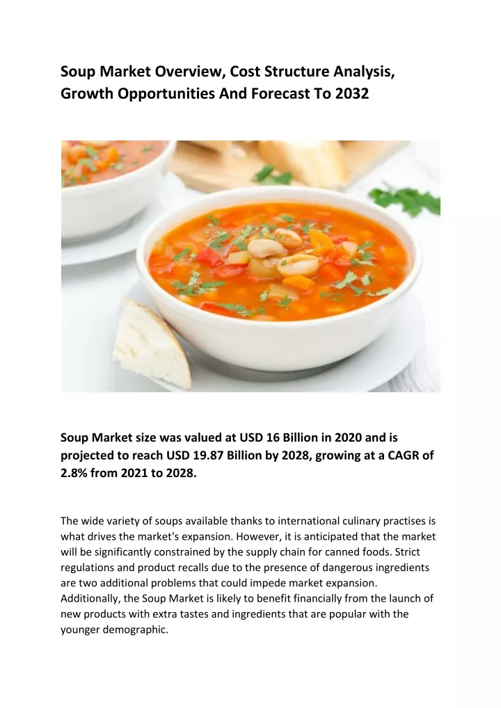 soup market overview cost structure analysis