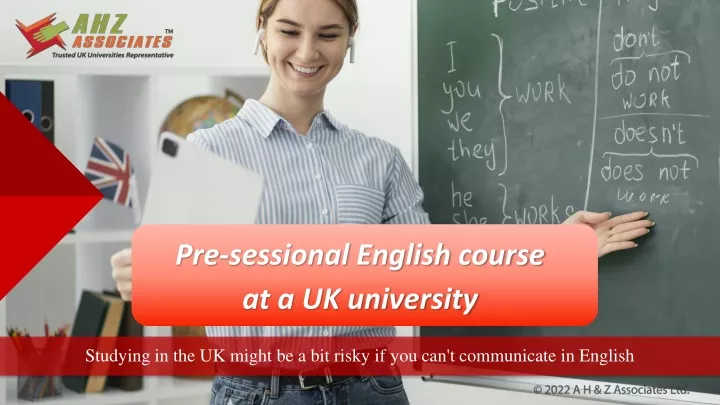pre sessional english course at a uk university