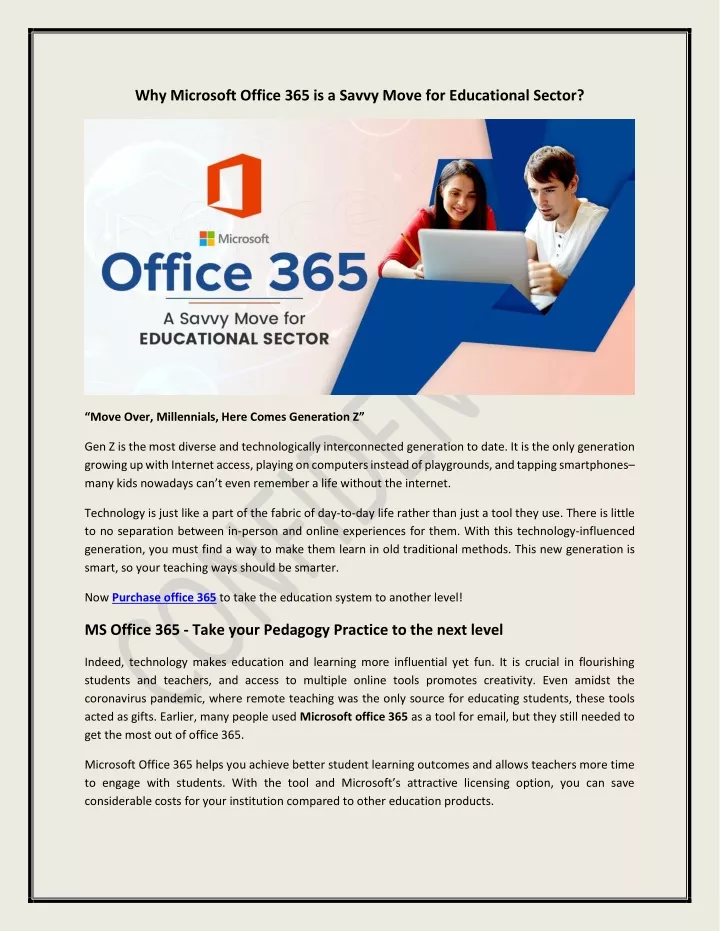 why microsoft office 365 is a savvy move
