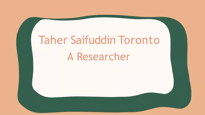 taher saifuddin toronto