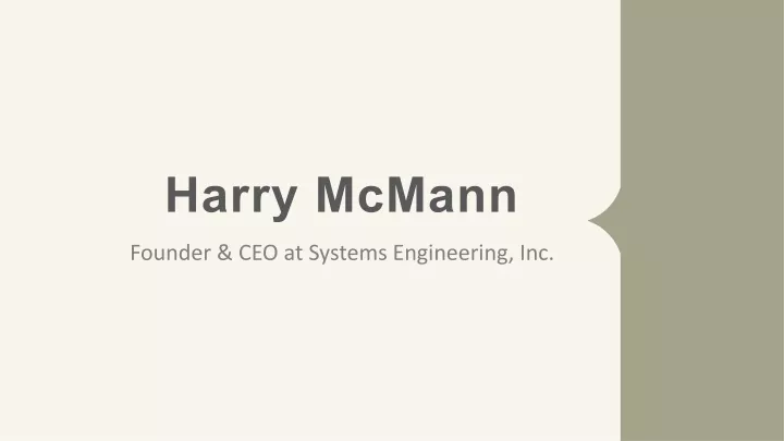 harry mcmann