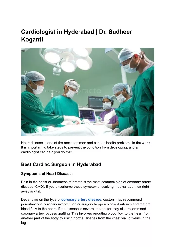 cardiologist in hyderabad dr sudheer koganti