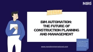 BIM Automation The Future of Construction Planning and Management