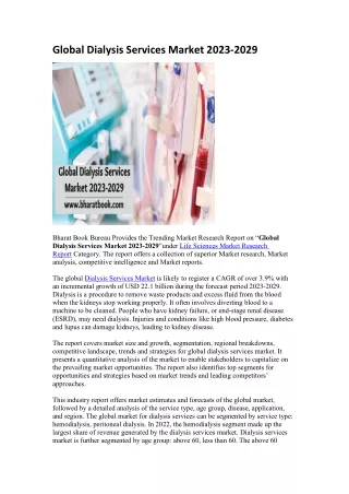 global dialysis services market 2023 2029