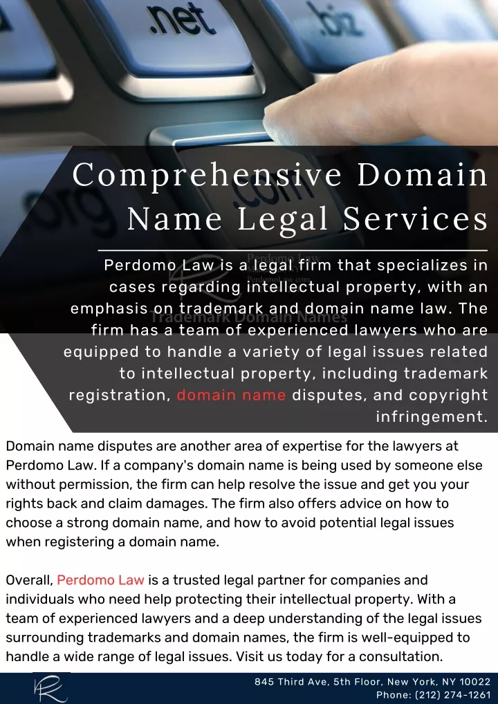 comprehensive domain name legal services