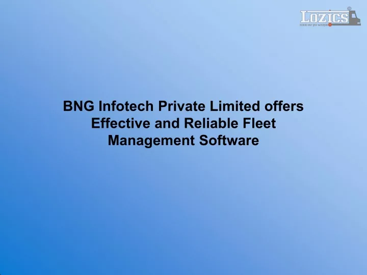 bng infotech private limited offers effective