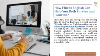 How Fluent English Can Help You Both Survive and Flourish