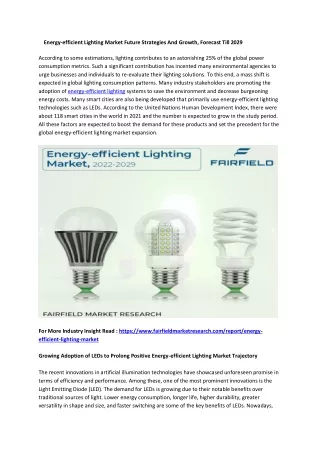 energy efficient lighting market future