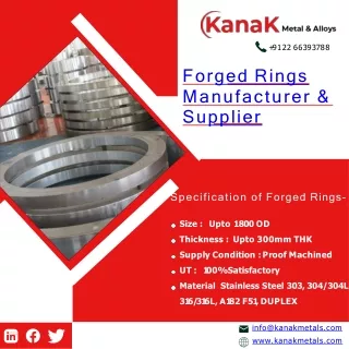 Forged Ring | Forged Circle| Forged Fittings | manufacturers of India