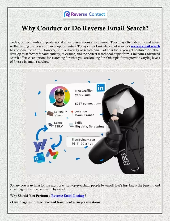 why conduct or do reverse email search