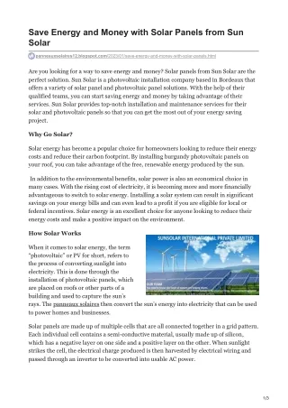 panneauxsolaires12.blogspot.com-Save Energy and Money with Solar Panels from Sun Solar