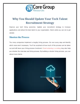 Why You Should Update Your Tech Talent Recruitment Strategy