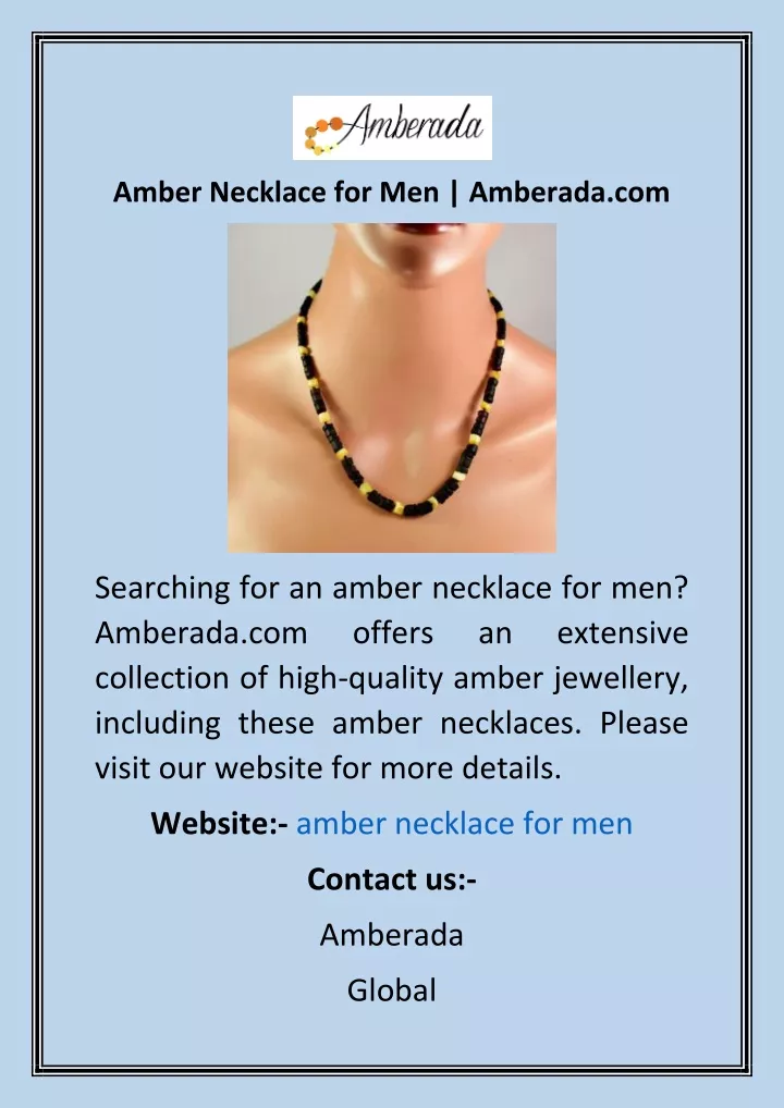 amber necklace for men amberada com