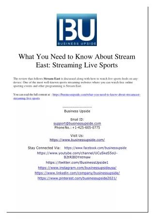 What You Need to Know About StreamEast Streaming Live Sports