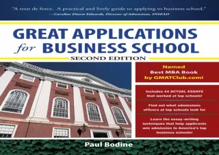 (pdf)full ‹download› Great Applications for Business School, Second Edition (Gre