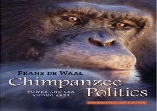 ^read [ebook] [pdf] Chimpanzee Politics: Power and Sex among Apes