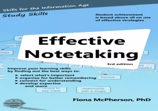 read [ebook] (pdf) Effective Notetaking (Study Skills Book 1)