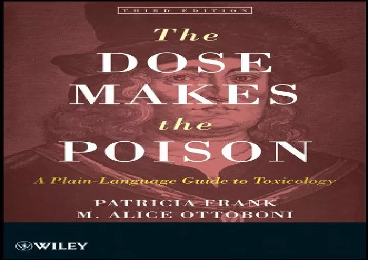 the dose makes the poison a plain language guide