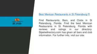 Best Mexican Restaurants in St Petersburg Fl  Stpetedirectory.com