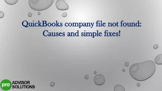 quickbooks company file not found causes