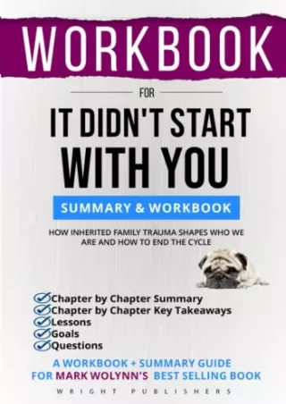 (PDF/DOWNLOAD) Workbook For It Didn't Start with You: How Inherited Family Traum