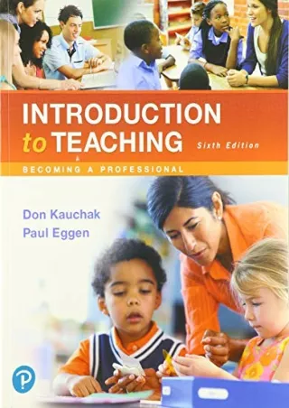 PDF/BOOK Introduction to Teaching: Becoming a Professional