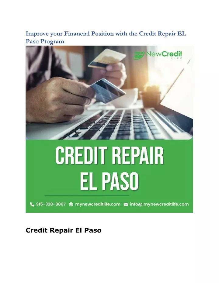 improve your financial position with the credit