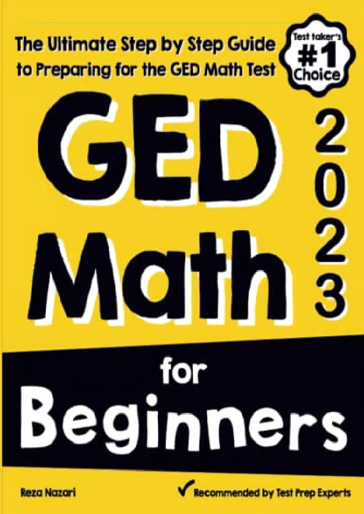 ged math for beginners the ultimate step by step