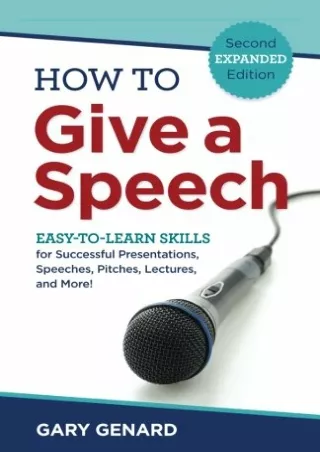 PDF/BOOK How to Give A Speech: EASY-TO-LEARN SKILLS for Successful Presentations