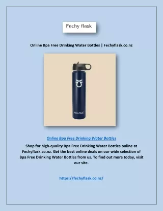 Online Bpa Free Drinking Water Bottles | Fechyflask.co.nz