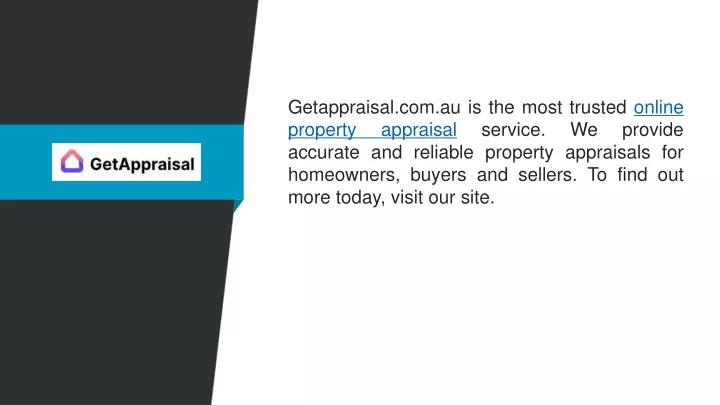 getappraisal com au is the most trusted online