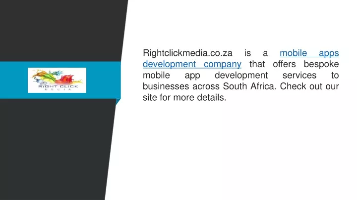 rightclickmedia co za is a mobile apps