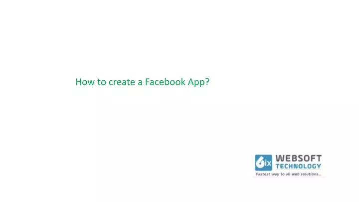 how to create a facebook app