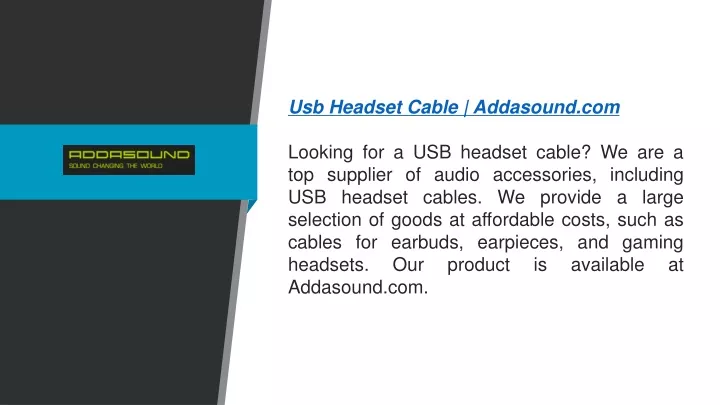 usb headset cable addasound com looking