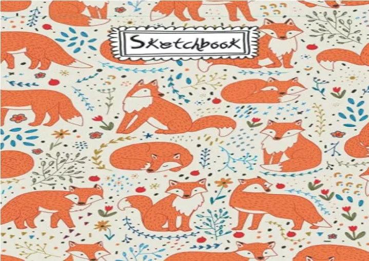 download fox sketch book notebook for drawing