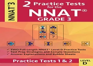 [DOWNLOAD PDF] 2 Practice Tests for the NNAT Grade 3 NNAT 3 Level D: Practice Te
