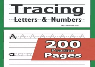 download Tracing Letters and Numbers : 200 Practice Pages: Workbook for Preschoo