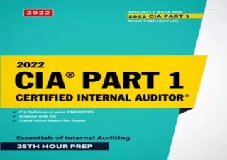download 2022 CIA Part 1 - Certified Internal Auditor: Essentials of Internal Au