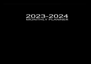 PDF 2023-2024 Monthly Planner: Black Cover - Two Year Appointment Book with Holi