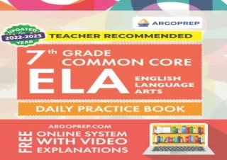 (PDF BOOK) 7th Grade Common Core ELA (English Language Arts): Daily Practice Wor