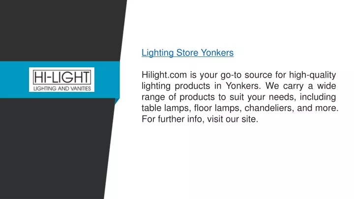 lighting store yonkers hilight com is your